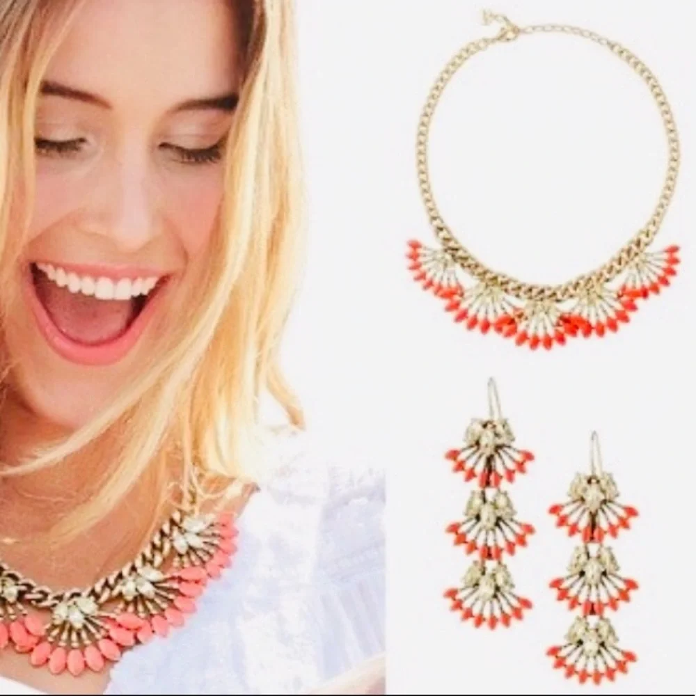 Stella & Dot | Versatile 2-in-1 Coral Cay Dainty/Chandeliers Retired Ear… - Picture 2 of 7